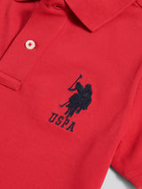 Boys Player 3 Polo Shirt Haute Red