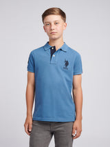 Boys Player 3 Polo Shirt Blue Horizon