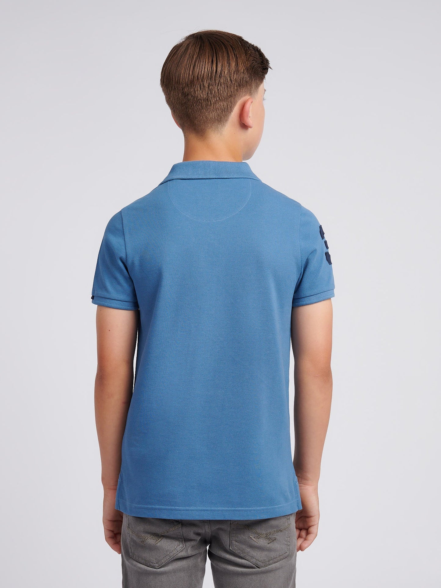 Boys Player 3 Polo Shirt Blue Horizon