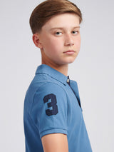 Boys Player 3 Polo Shirt Blue Horizon