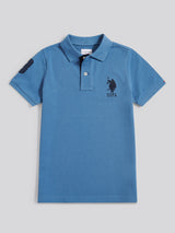 Boys Player 3 Polo Shirt Blue Horizon