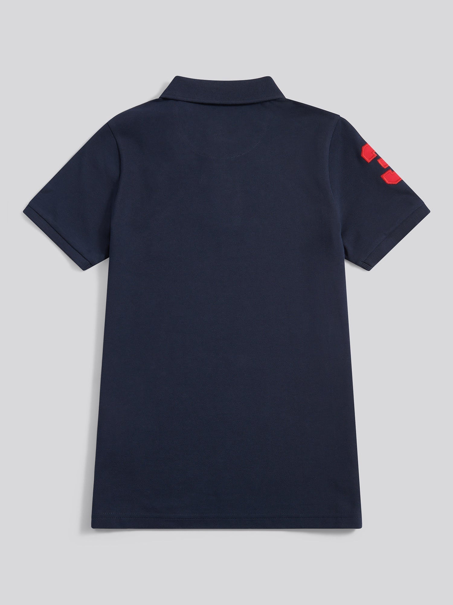 Boys Player 3 Polo Shirt Dark Sapphire Navy / Haute Red DHM