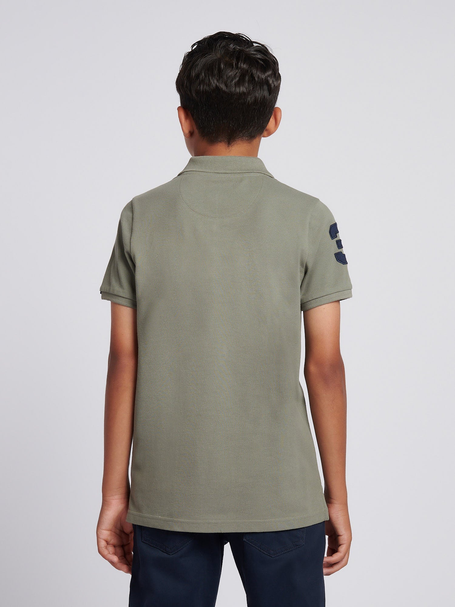 Boys Player 3 Polo Shirt Mulled Basil