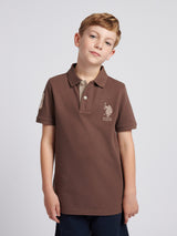 Boys Player 3 Polo Shirt Chocolate Martini