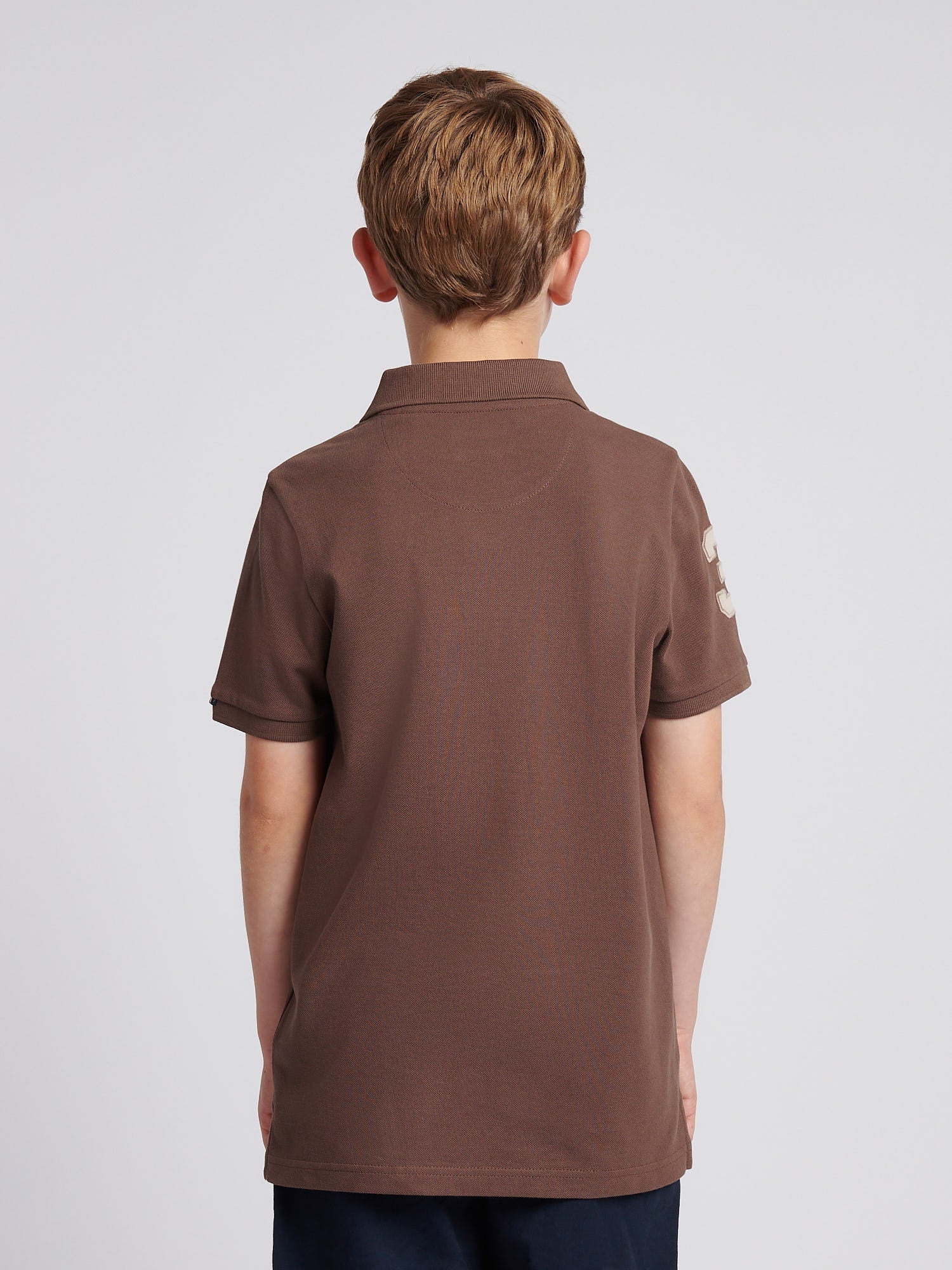 Boys Player 3 Polo Shirt Chocolate Martini