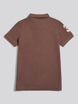 Boys Player 3 Polo Shirt Chocolate Martini