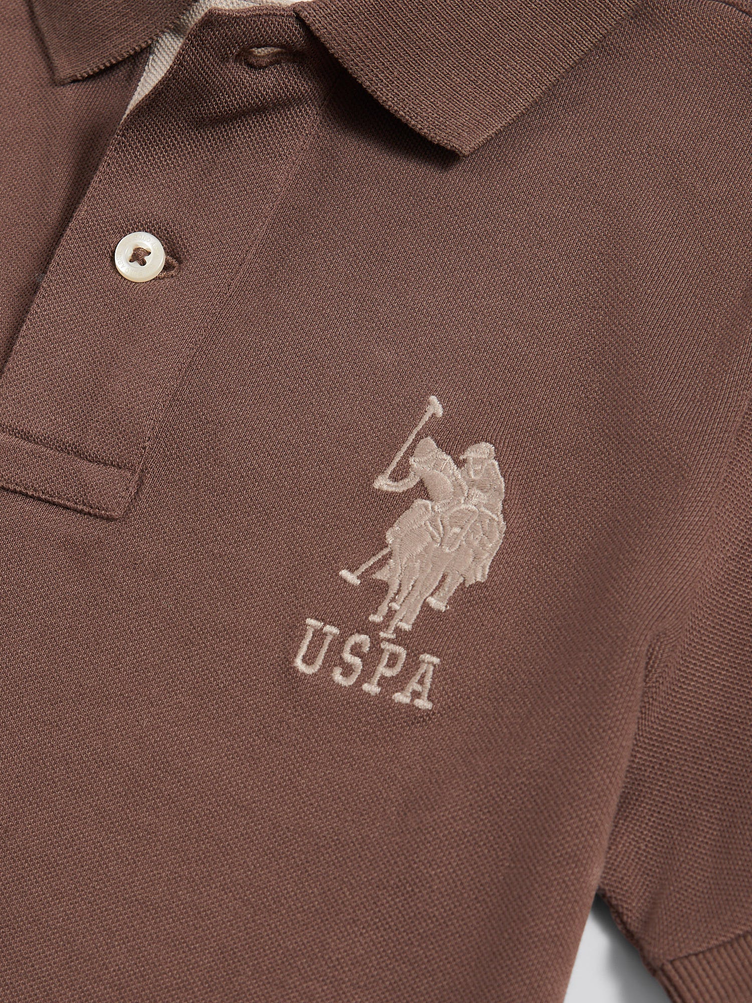 Boys Player 3 Polo Shirt Chocolate Martini