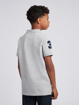 Boys Player 3 Polo Shirt Mid Grey Marl