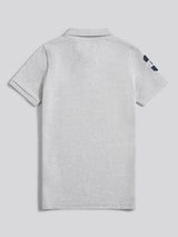 Boys Player 3 Polo Shirt Mid Grey Marl
