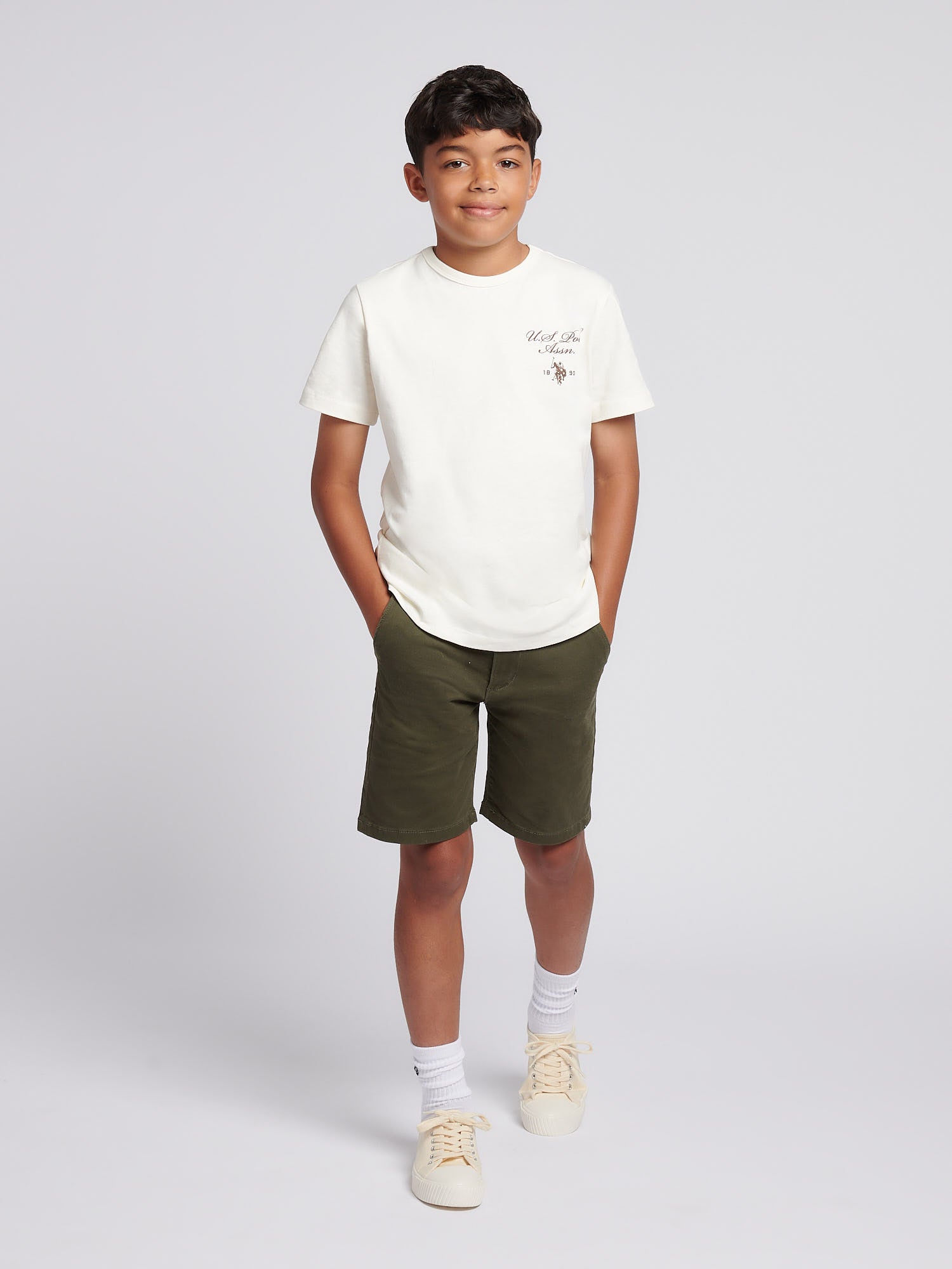 Boys Classic Chino Short Forest Night