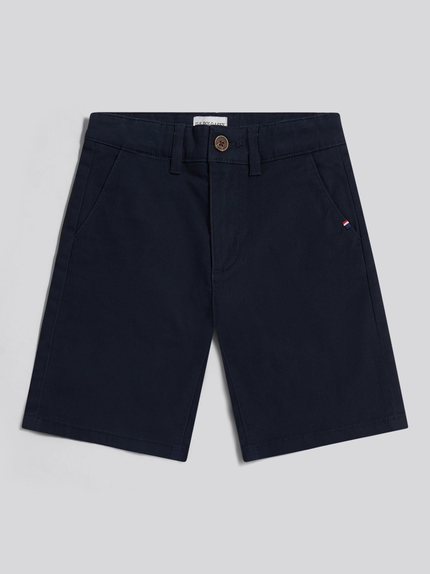Boys Classic Chino Short Dark Sapphire Navy / Haute Red DHM
