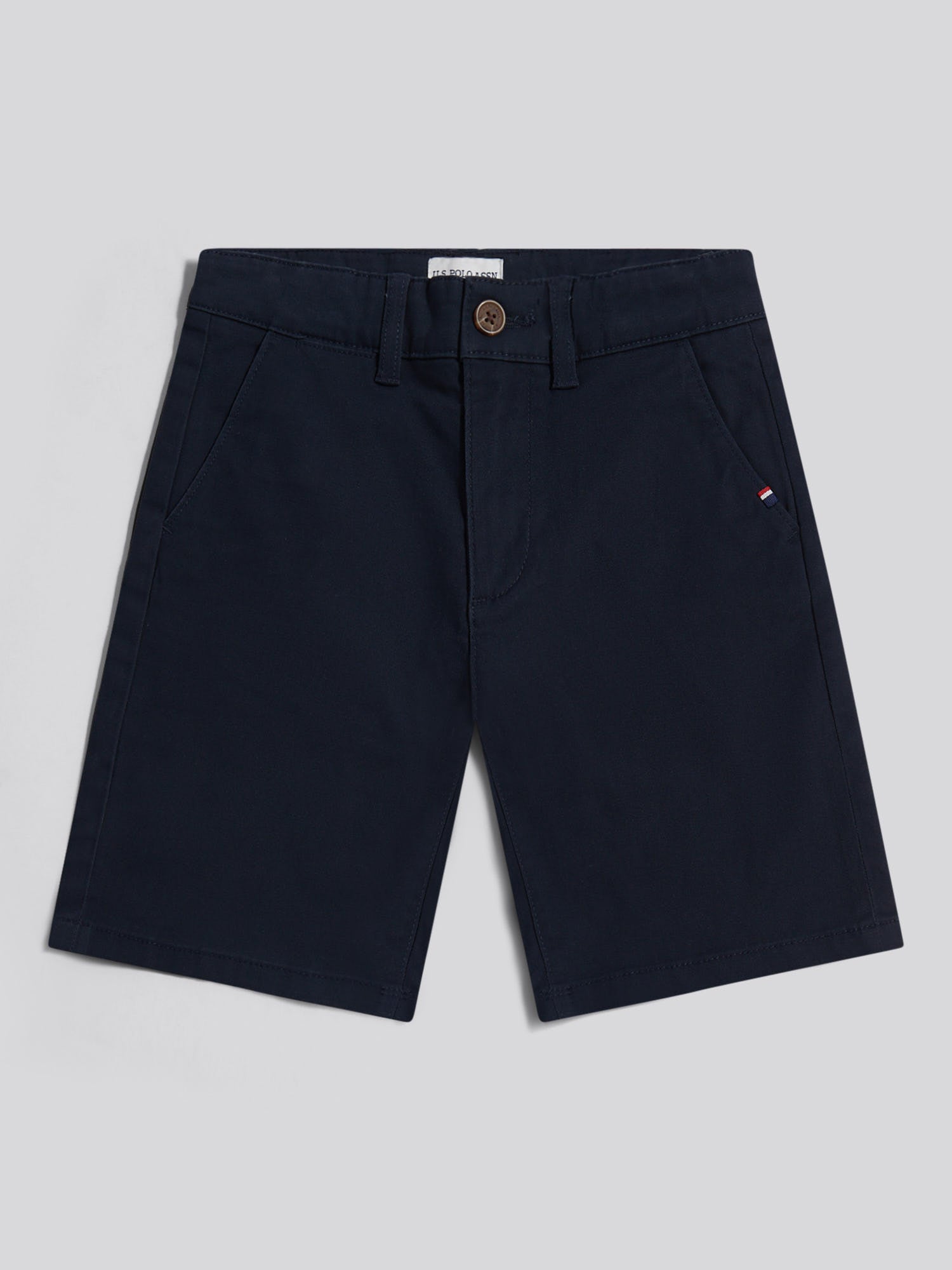 Boys Classic Chino Short Dark Sapphire Navy / Haute Red DHM