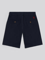 Boys Classic Chino Short Dark Sapphire Navy / Haute Red DHM