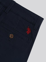 Boys Classic Chino Short Dark Sapphire Navy / Haute Red DHM