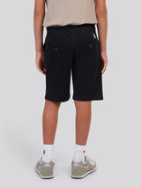Boys Classic Chino Short Black Bright White DHM