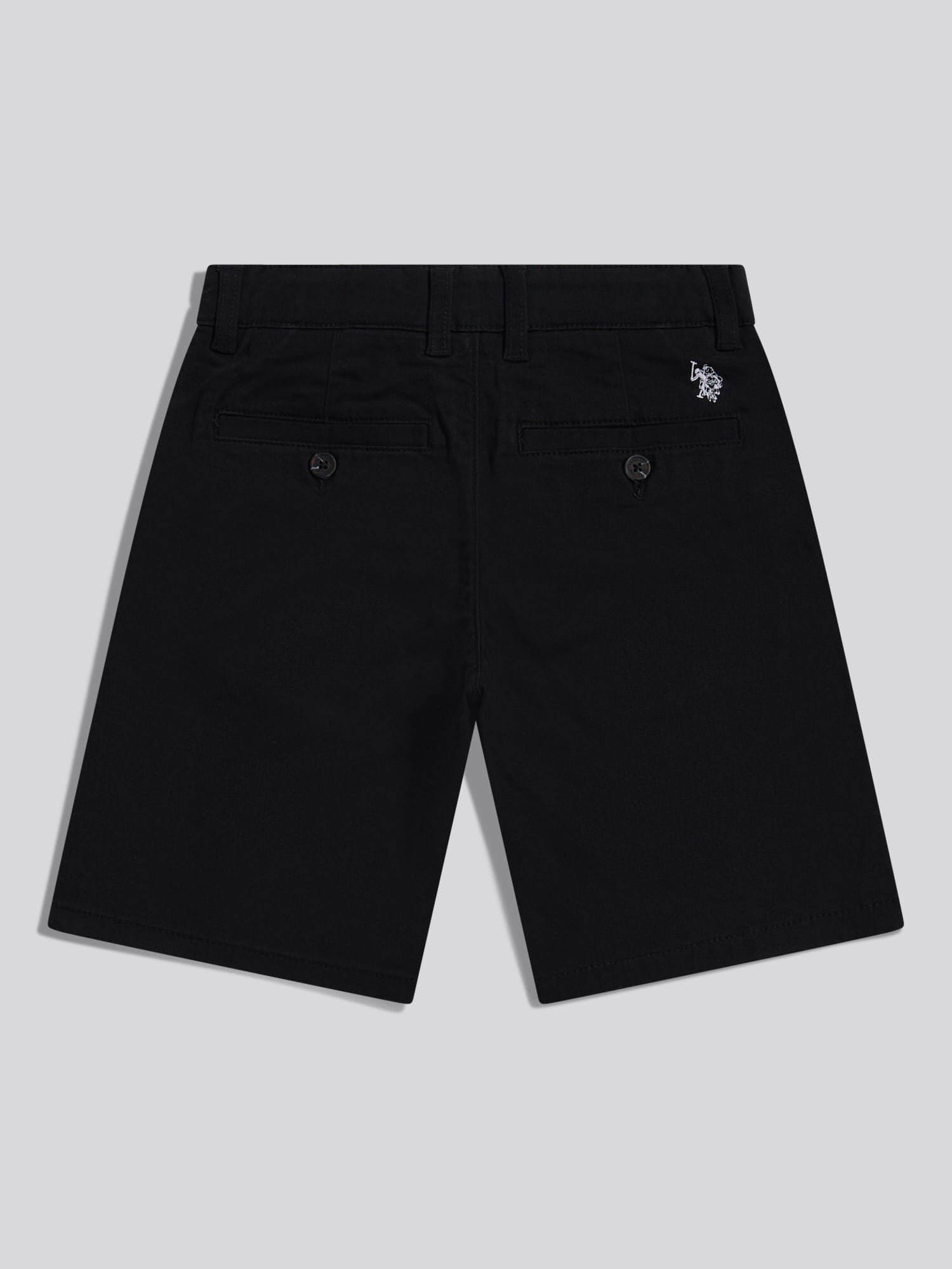 Boys Classic Chino Short Black Bright White DHM