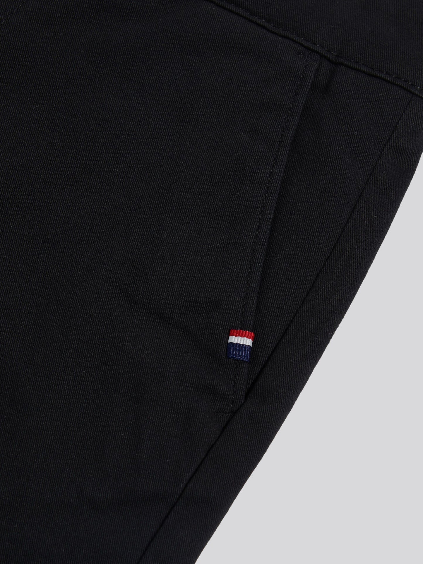 Boys Classic Chino Short Black Bright White DHM
