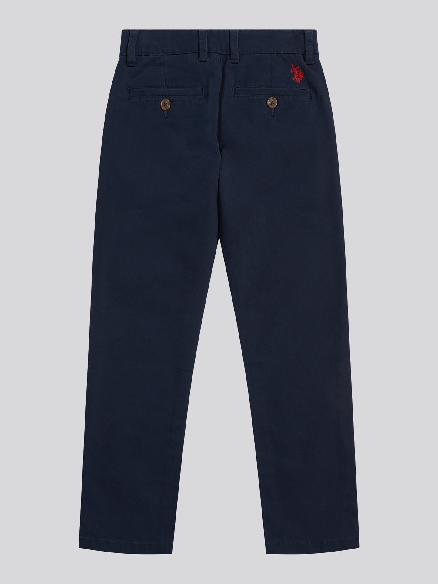 Boys Classic Chino in Dark Sapphire Navy / Haute Red DHM