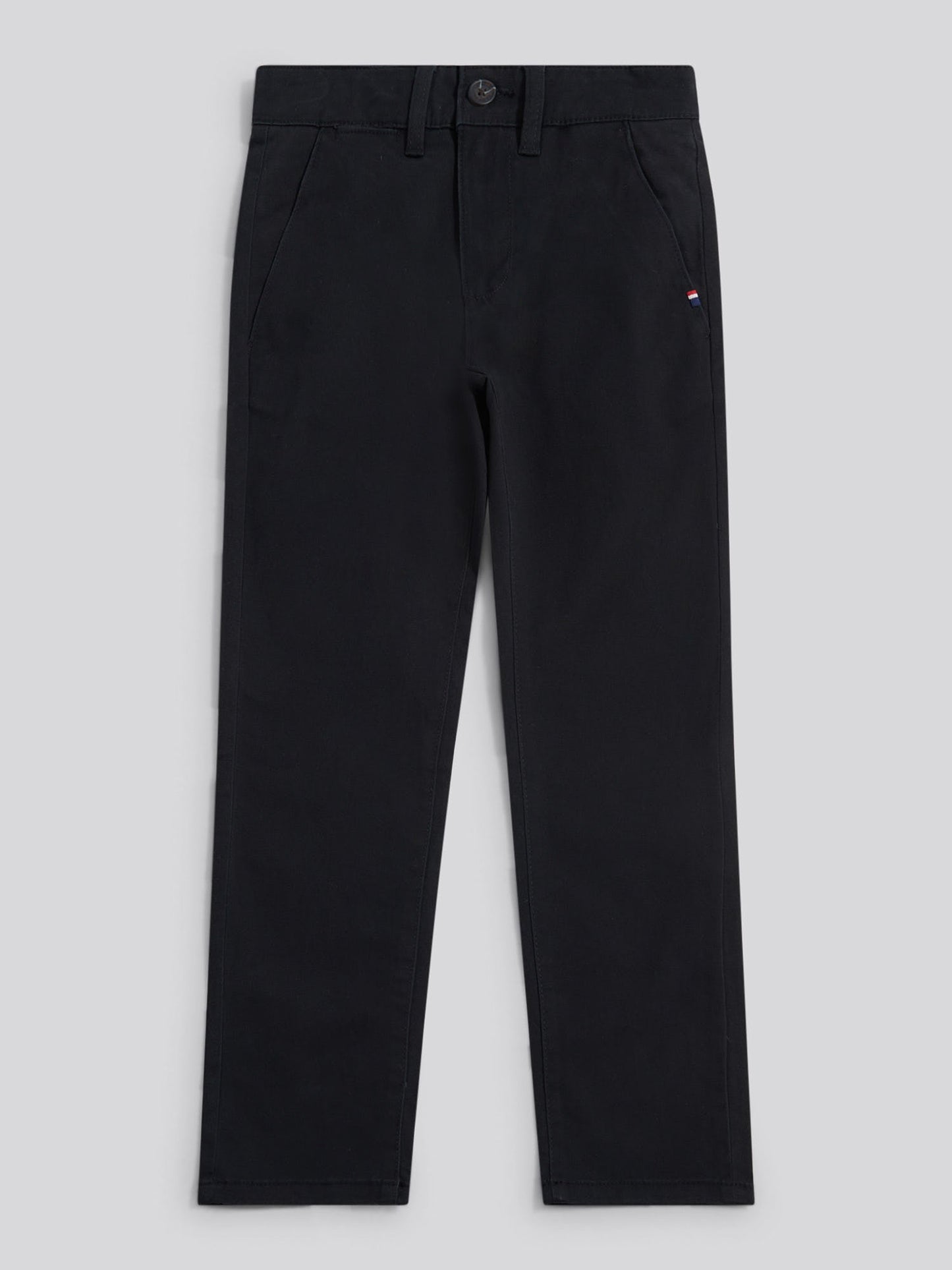 Boys Classic Chino in Black Bright White DHM