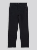 Boys Classic Chino in Black Bright White DHM