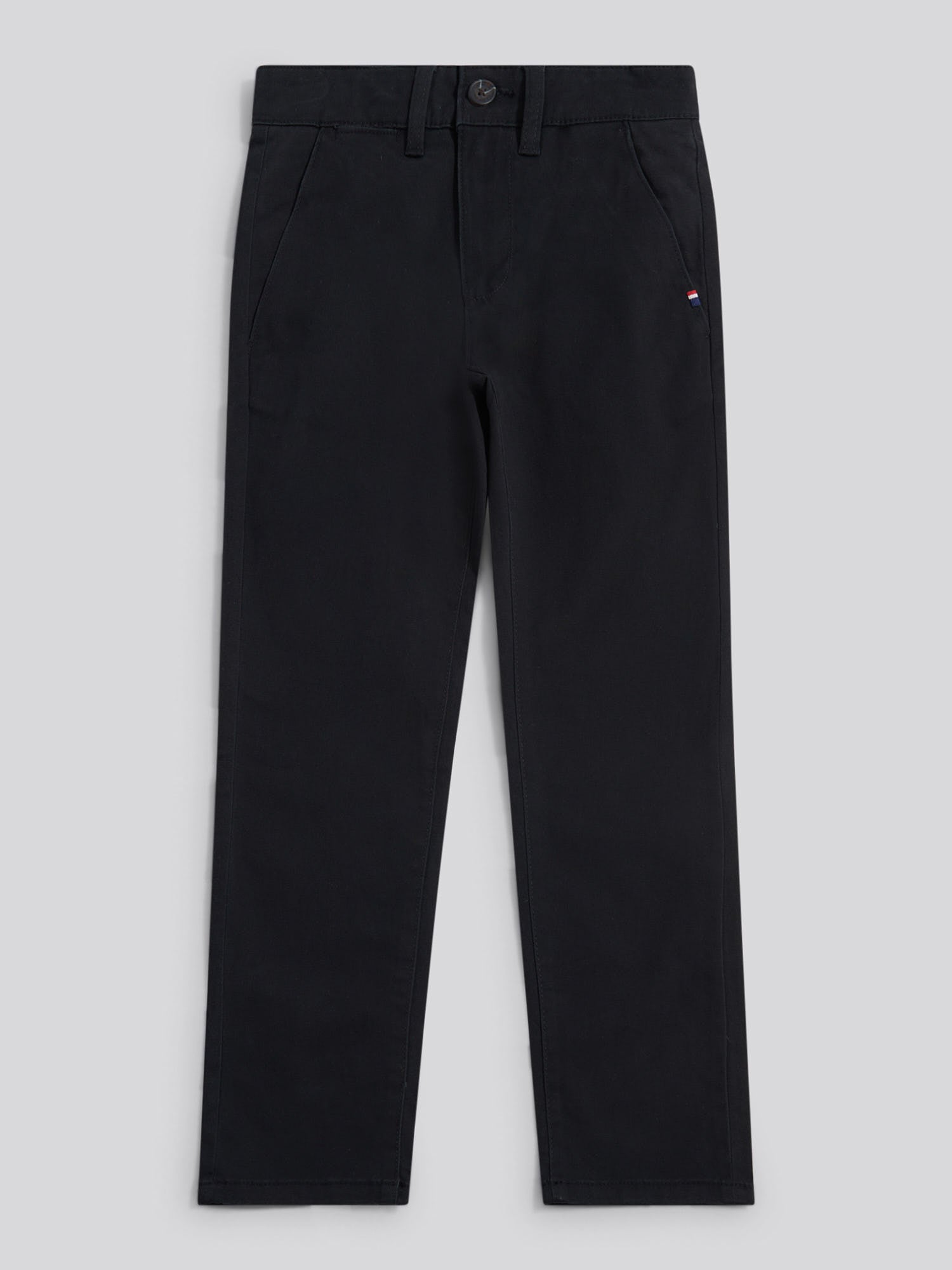 Boys Classic Chino in Black Bright White DHM