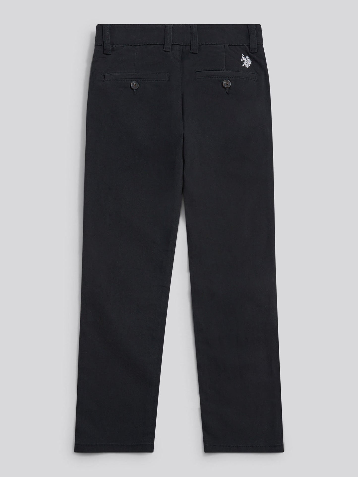 Boys Classic Chino in Black Bright White DHM