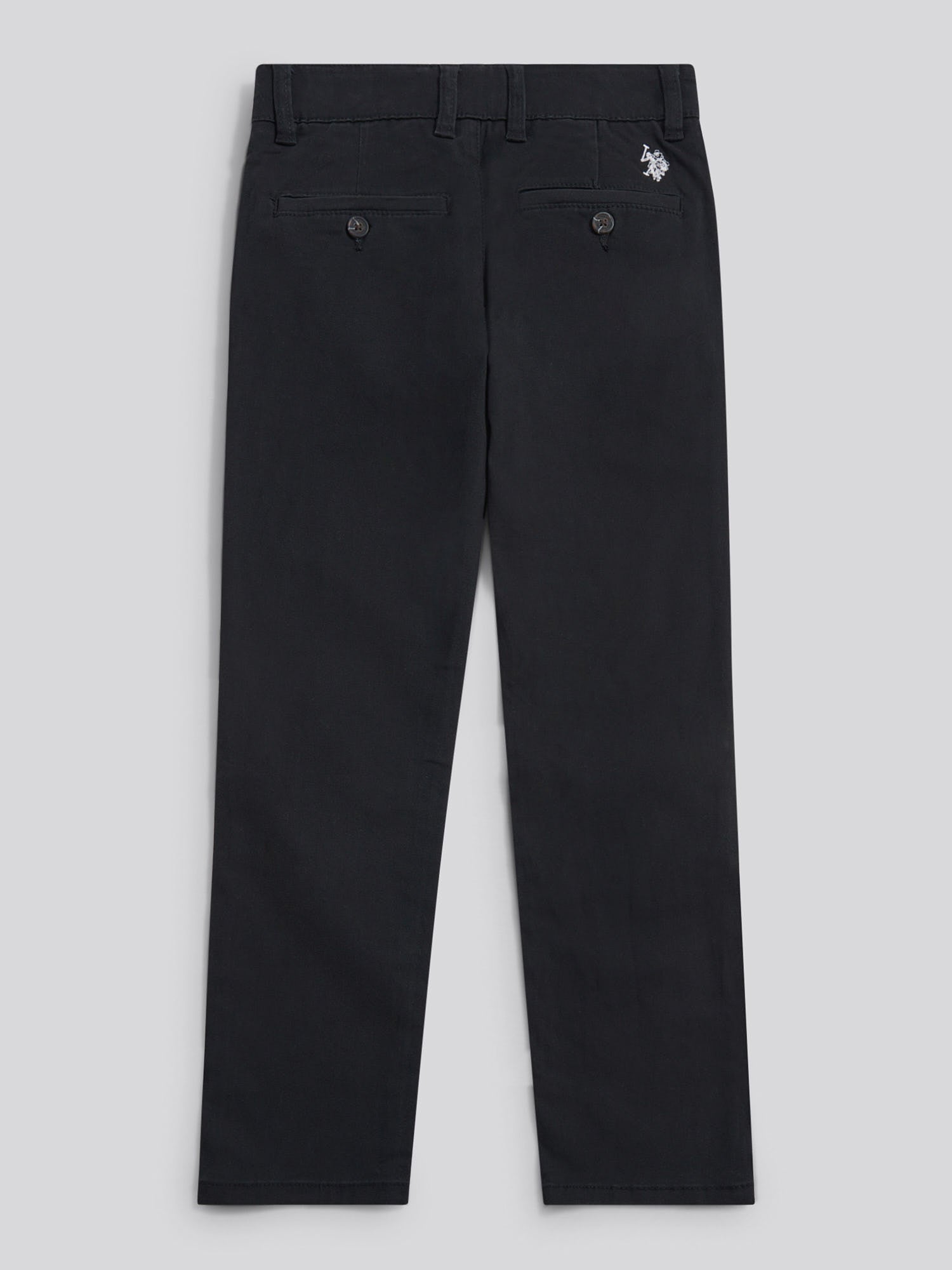 Boys Classic Chino in Black Bright White DHM