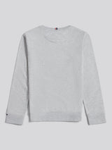 Boys Double Horsemen Crew in Mid Grey Marl