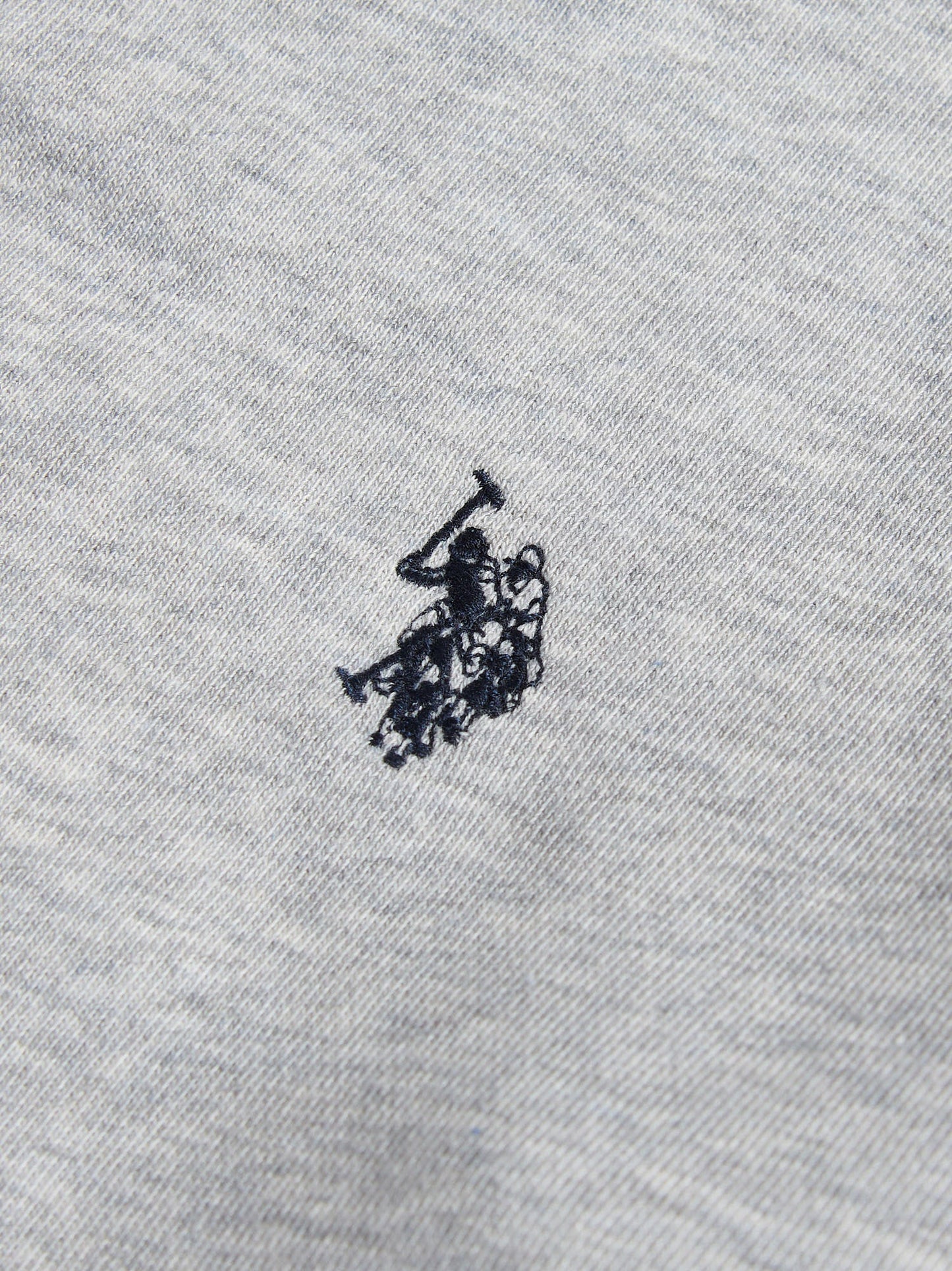 Boys Double Horsemen Crew in Mid Grey Marl