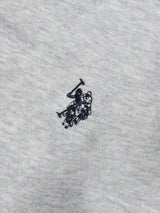 Boys Double Horsemen Crew in Mid Grey Marl