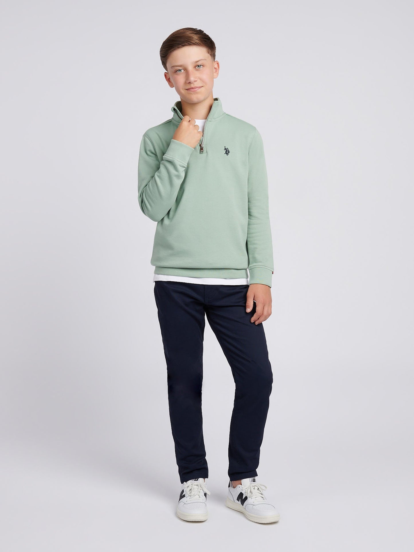 Boys Double Horsemen _ Zip Iceberg Green