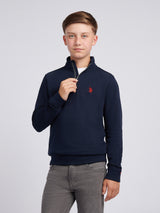 Boys Double Horsemen _ Zip Dark Sapphire Navy / Haute Red DHM