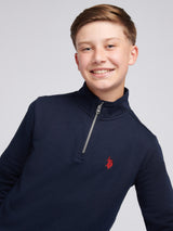 Boys Double Horsemen _ Zip Dark Sapphire Navy / Haute Red DHM