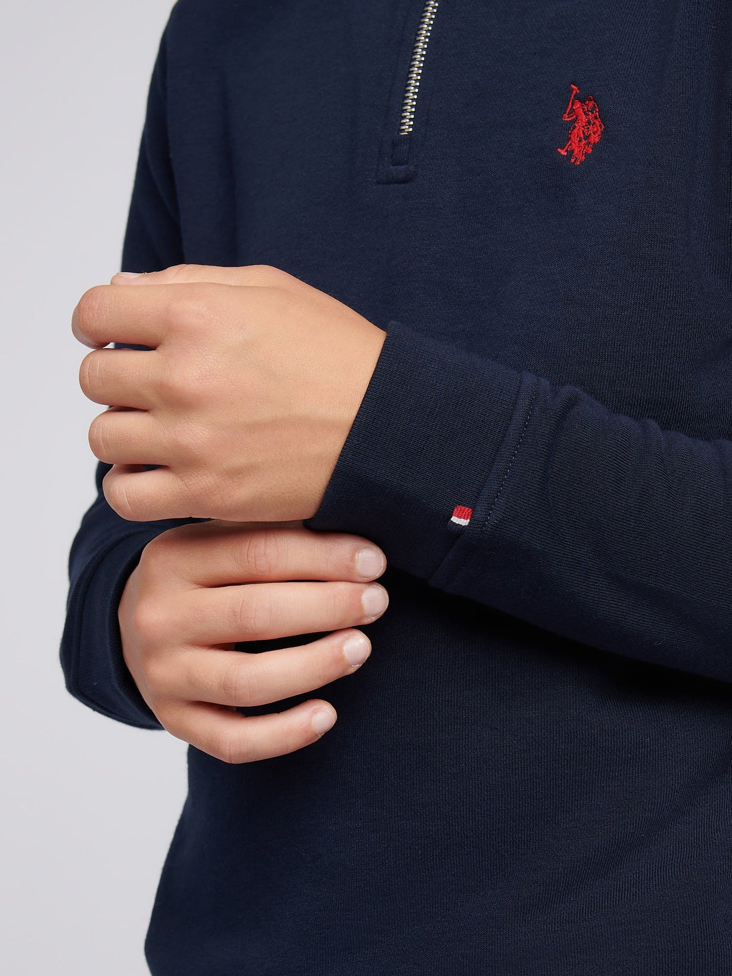 Boys Double Horsemen _ Zip Dark Sapphire Navy / Haute Red DHM