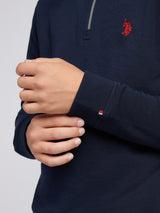 Boys Double Horsemen _ Zip Dark Sapphire Navy / Haute Red DHM