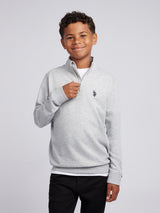 Boys Double Horsemen _ Zip Mid Grey Marl