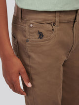Boys Core 5 Pocket Trouser in Shitake