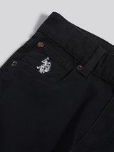 Boys Core 5 Pocket Trouser in Black Bright White DHM