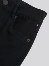Boys Core 5 Pocket Trouser in Black Bright White DHM
