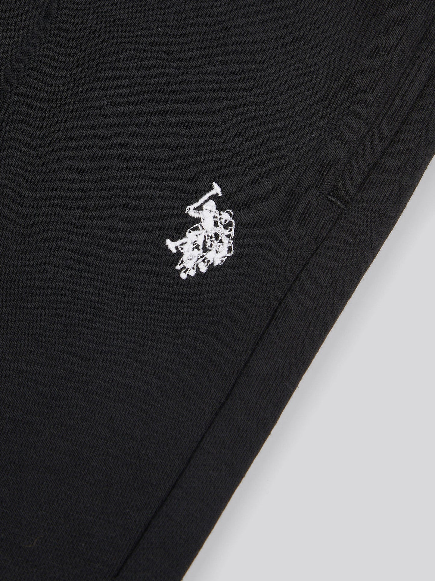 Boys Double Horsemen Jogger in Black Bright White DHM