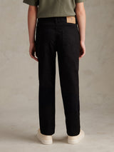 Boys Bedford Cord 5 Pocket Trouser in Black