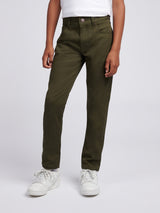 Boys Bedford Cord 5 Pocket Trouser in Forest Night