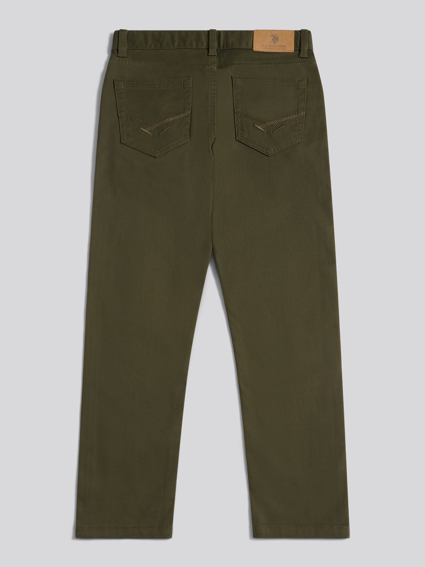 Boys Bedford Cord 5 Pocket Trouser in Forest Night