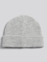 Boys Signature Double Horsemen Knit Beanie in Mid Grey Marl