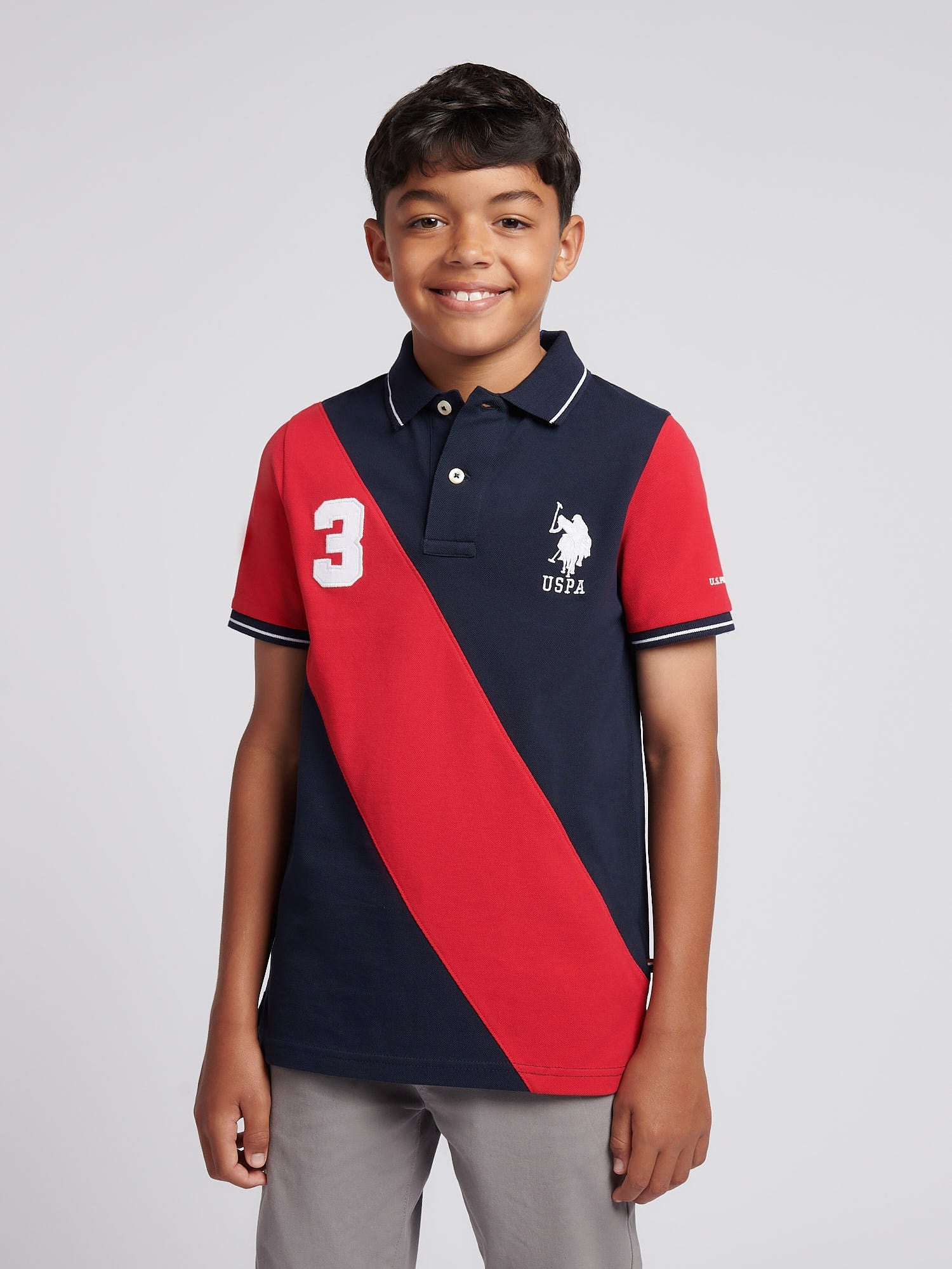 Boys Sash Polo Shirt Dark Sapphire Navy
