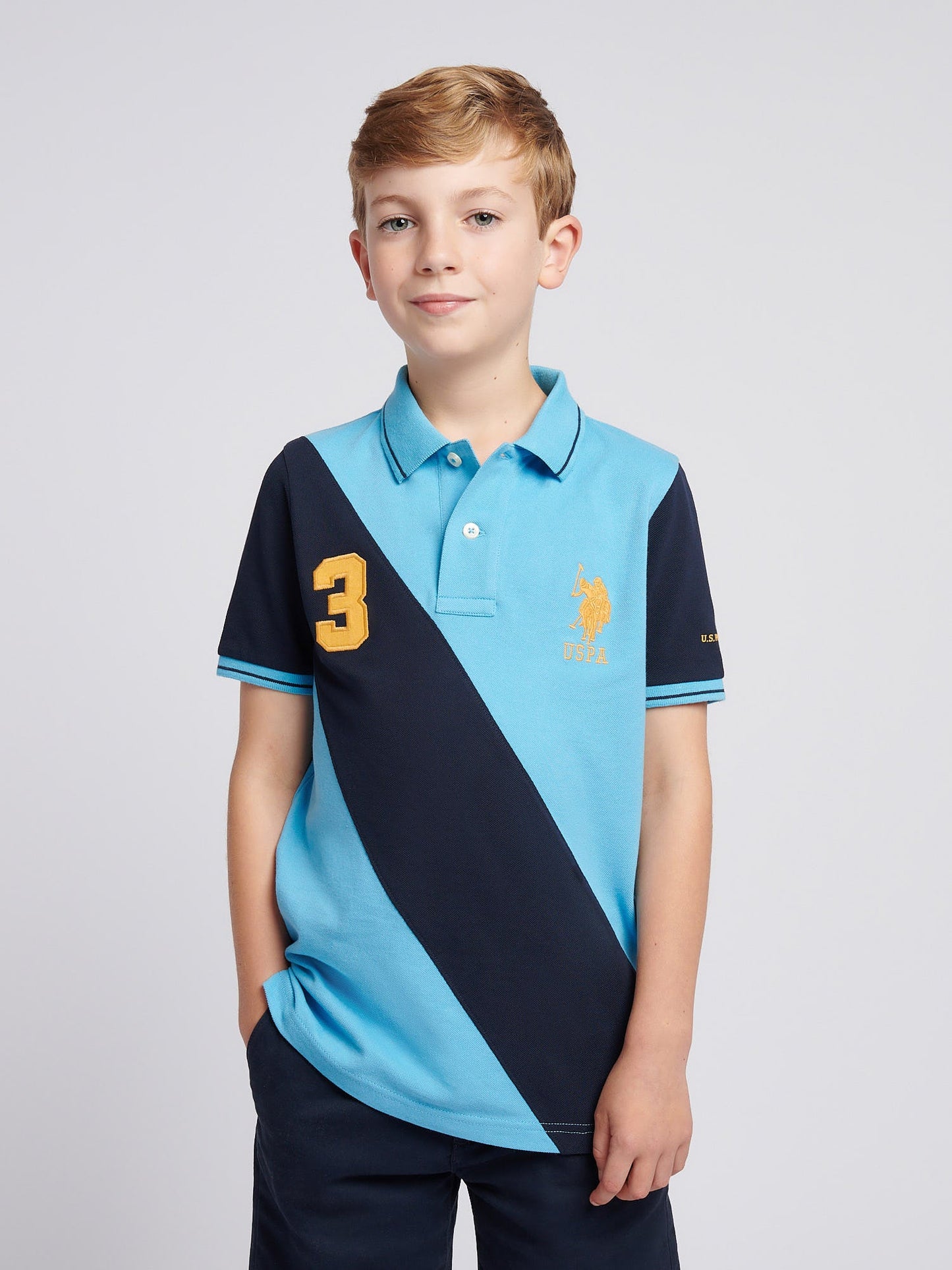 Boys Sash Polo Shirt Heritage Blue