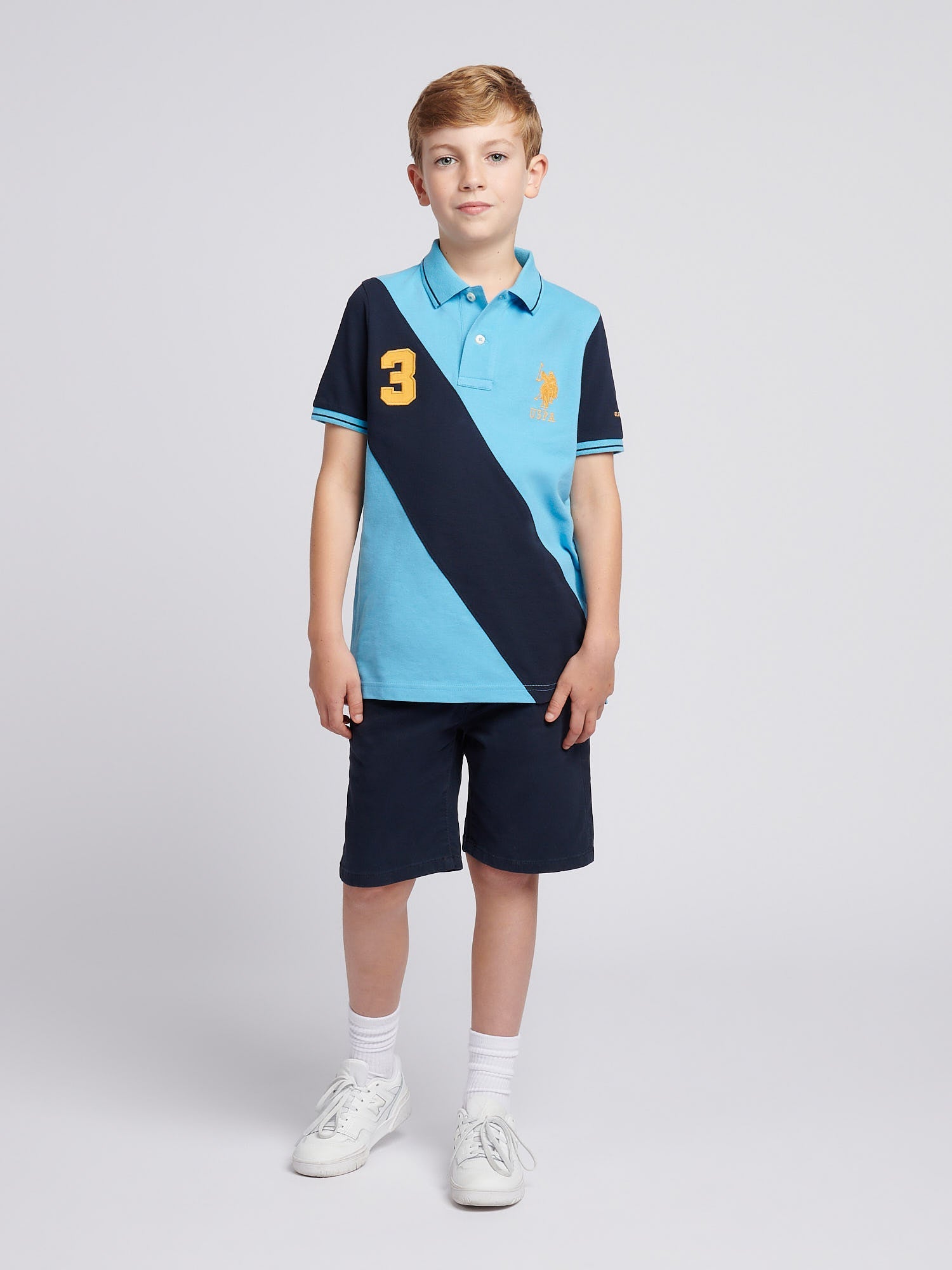Boys Sash Polo Shirt Heritage Blue