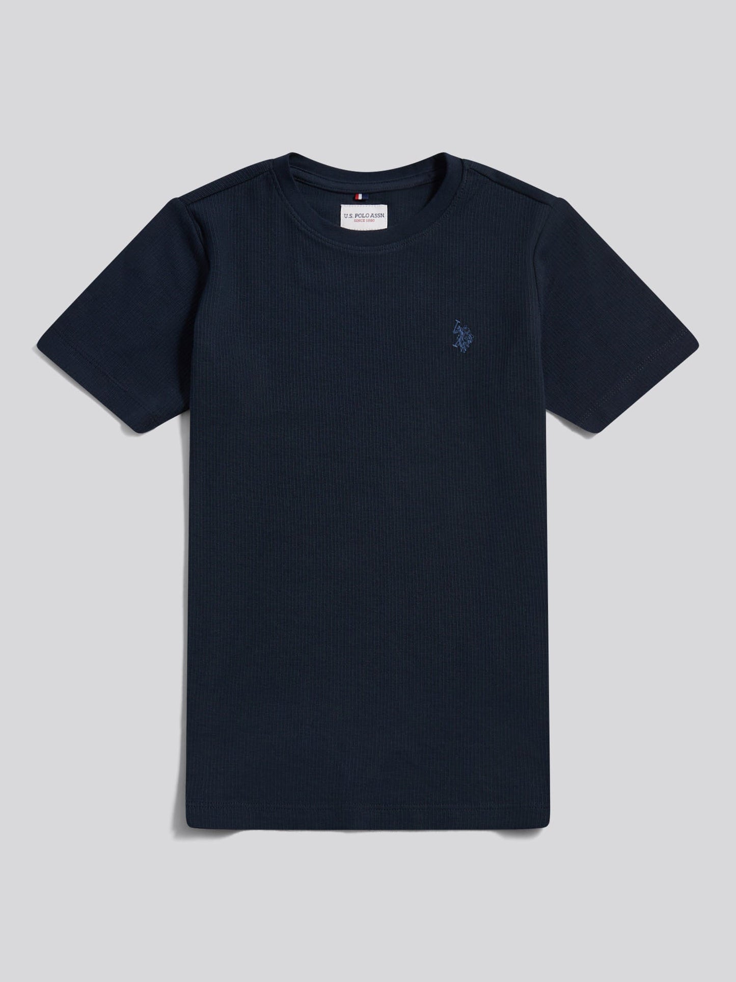 Boys Vertical Texture T-Shirt Dark Sapphire Navy / Moonlight Blue DHM