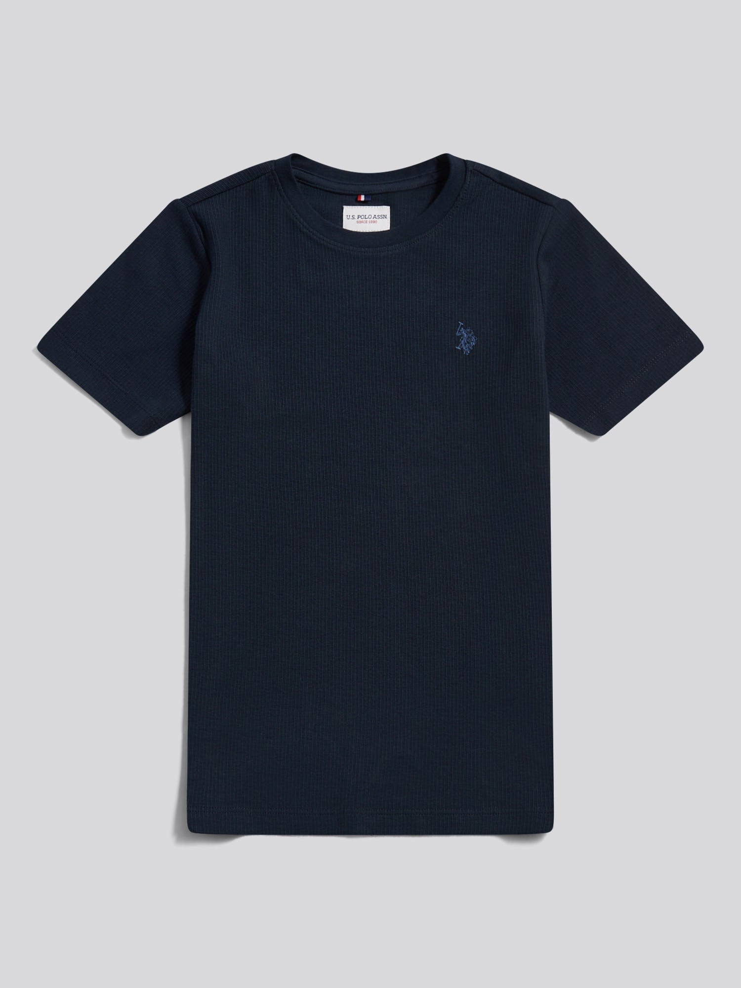 Boys Vertical Texture T-Shirt Dark Sapphire Navy / Moonlight Blue DHM