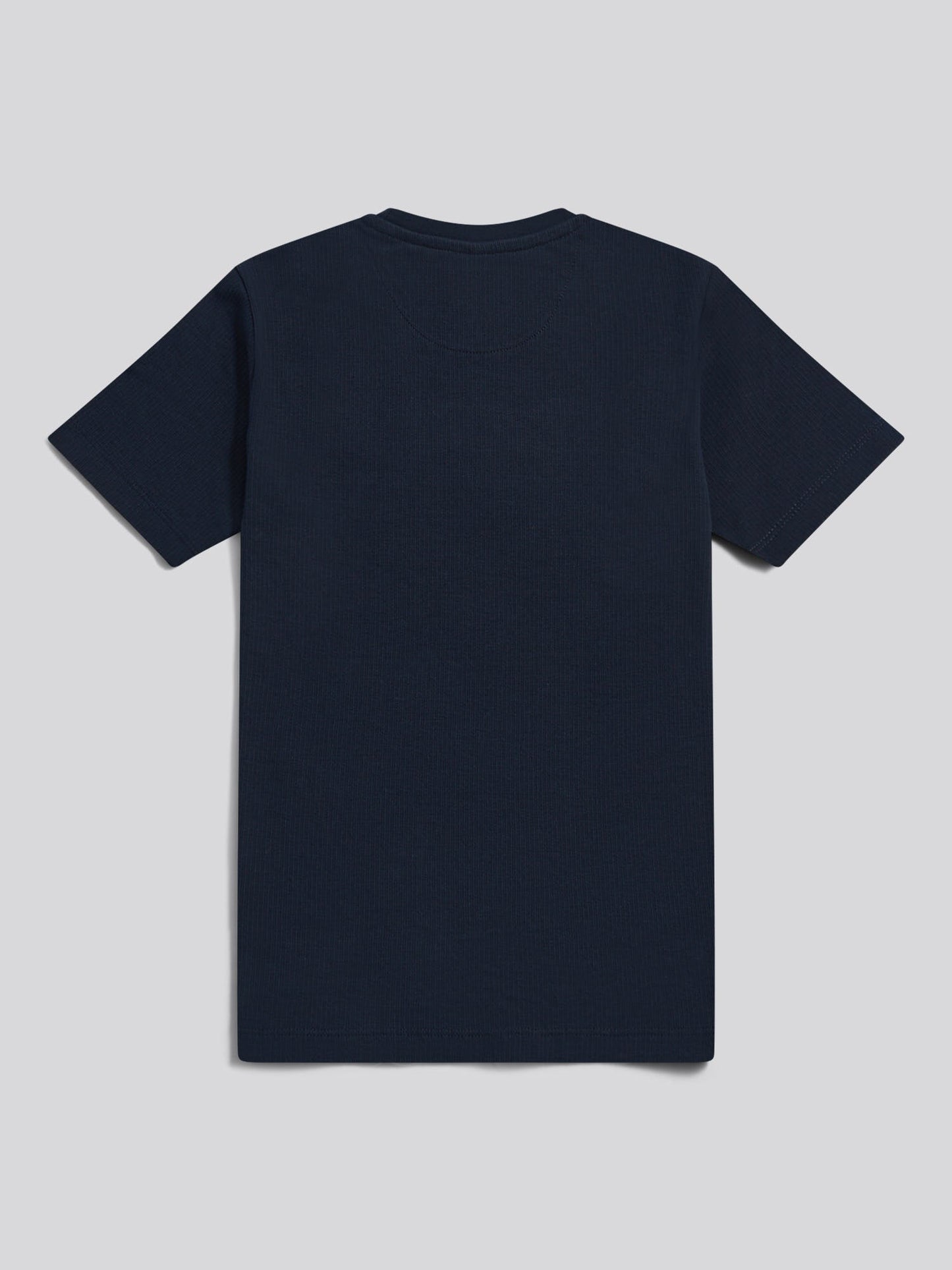 Boys Vertical Texture T-Shirt Dark Sapphire Navy / Moonlight Blue DHM